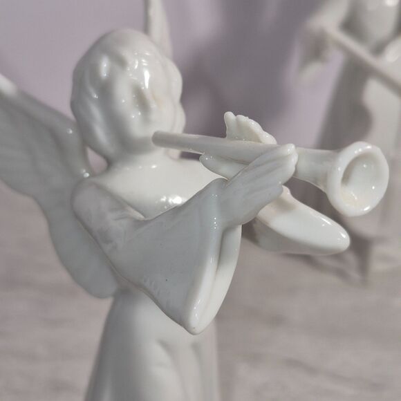 3 White Tengra Angel's 6ins Tall Porcelain Girl's Figurine, - Picture 9 of 16